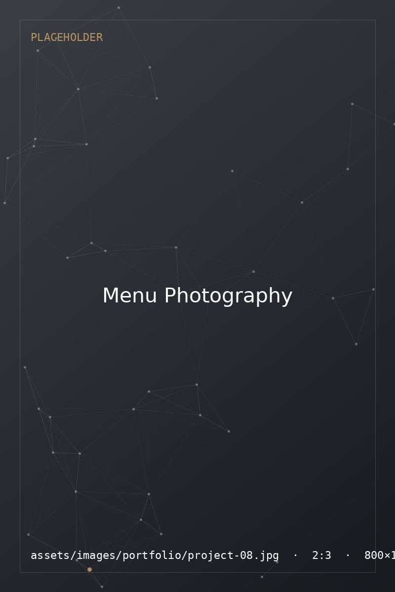 Seasonal Menu Photography — Photography